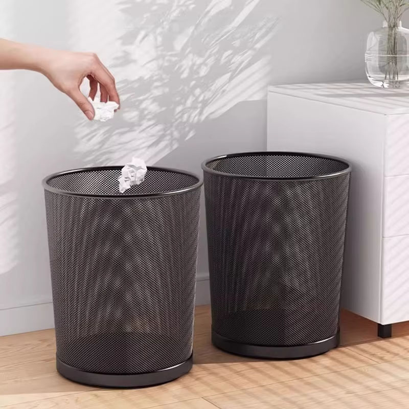 Paper Basket Mesh - Cubo de Basura Redondo de Metal
