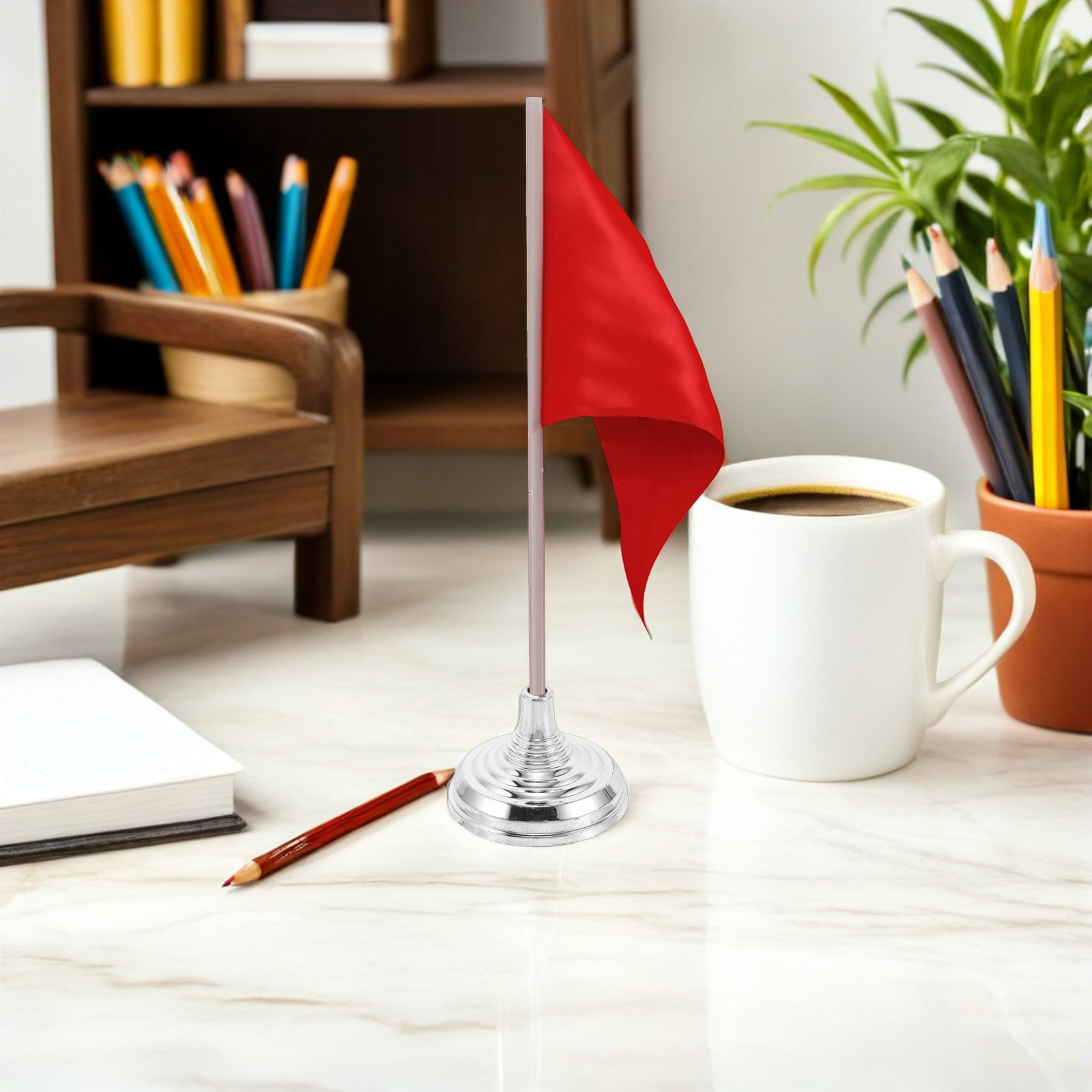 Base plateada para bandera de  - Office Furniture Ideas reseña y precio