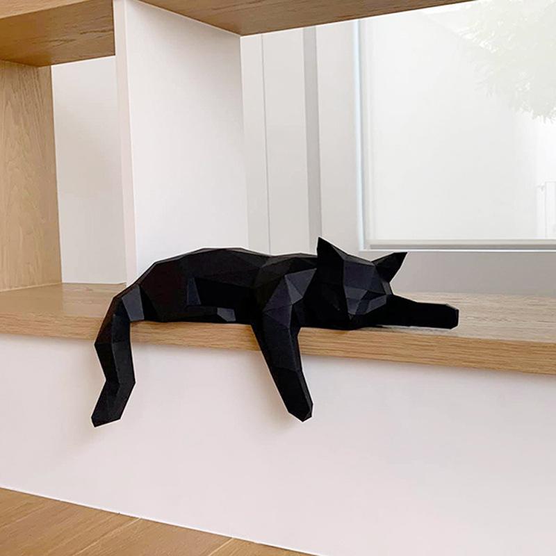 Estatua de gato blanco y negro - Office Furniture Used reseña y precio