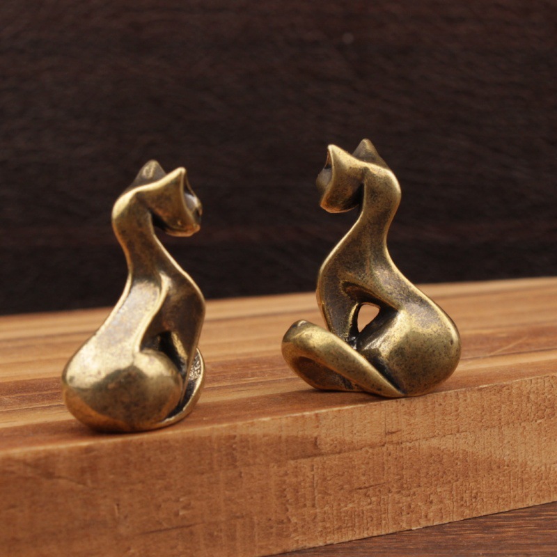 Mini figuras de gatos de latón - Office Furniture Used reseña y precio