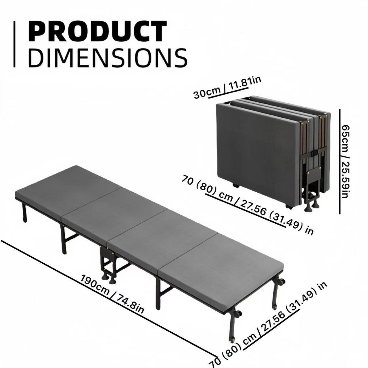 Cama plegable de cuatro pliegu - Office Furniture Used reseña y precio