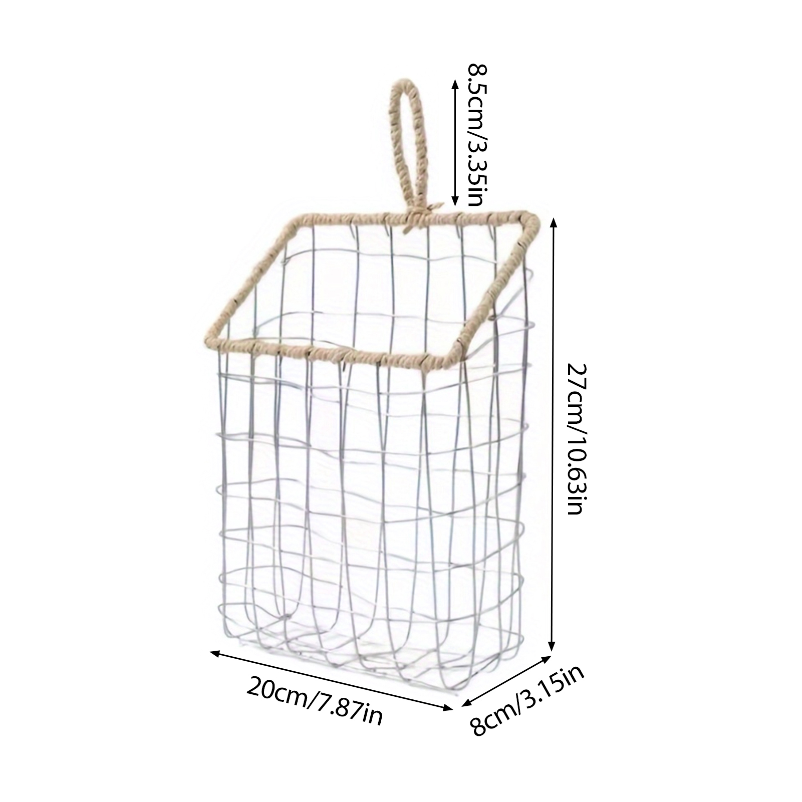 Cesta colgante de alambre metá - Paper Basket Mesh reseña y precio